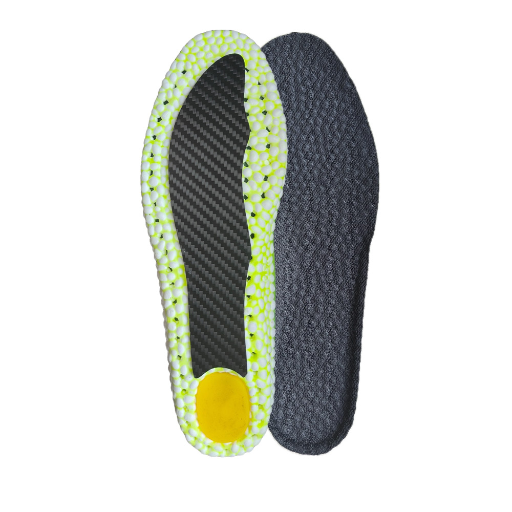 Black K+large popcorn grains+latex shock absorbing heel plate+sports carbon fiber support plate index